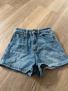 Thrills High-Waist Light Blue Denim Shorts